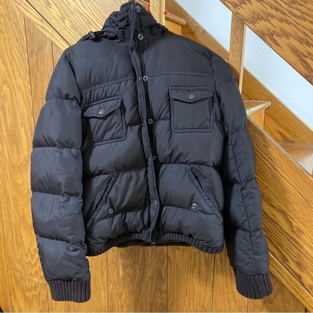 J. Crew Dark Brown Puffer Coat Size Medium